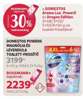 DOMESTOS POWER5 MAGNÓLIA ÉS LEVENDULA TOALETT-FRISSÍTŐ