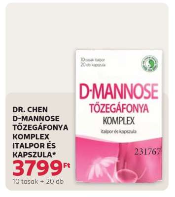 DR. CHEN D-MANNOSE TŐZEGÁFONYA KOMPLEX ITALPOR ÉS KAPSZULA