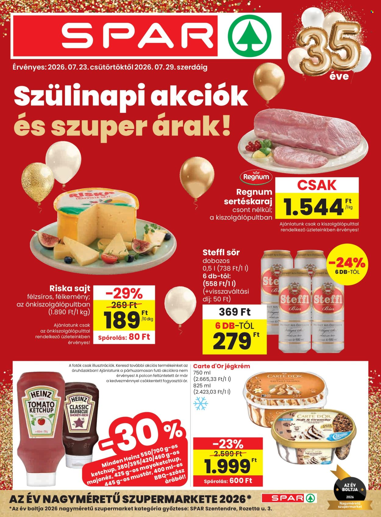 SPAR akciós újságok - 2026.07.23 - 2026.07.29. Oldal 1