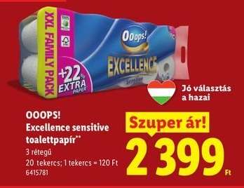 OOOPS! Excellence sensitive toalettpapír*