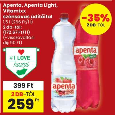 Apenta, Apenta Light, Vitamixx szénsavas üdítőital