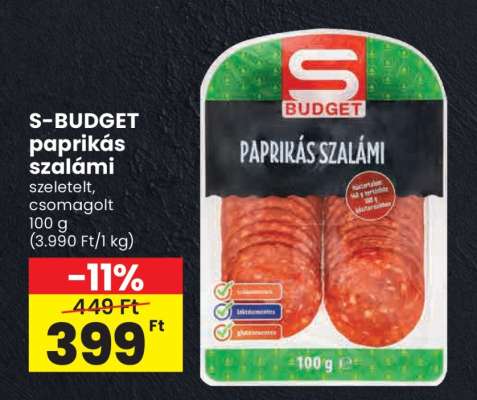S-BUDGET paprikás szalámi