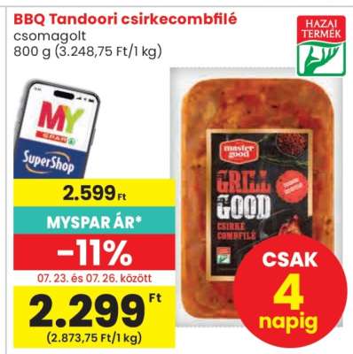 BBQ Tandoori csirkecombfilé