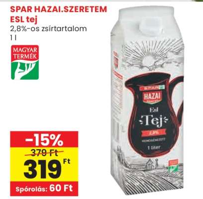 SPAR HAZAI.SZERETEM ESL tej