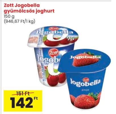 Zott Jogobella gyümölcsös joghurt