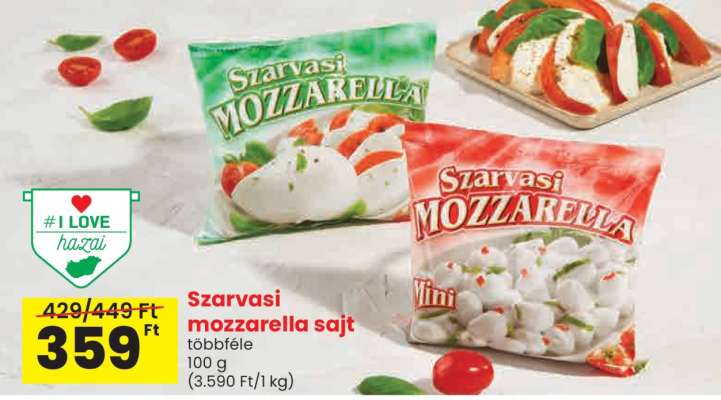 Szarvasi Mozzarella sajt