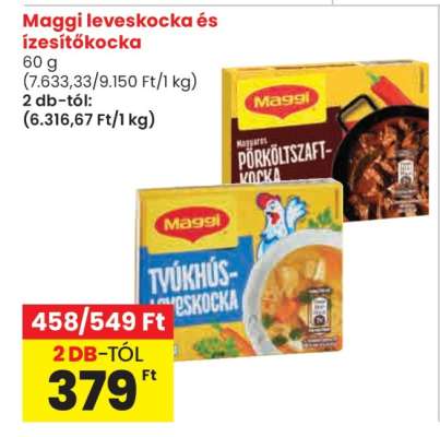 Maggi leveskocka és ízesítőkocka