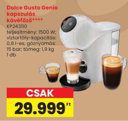 Dolce Gusto Genio kapszulás kávéfőző