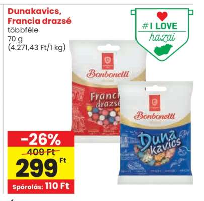 Dunakavics, Francia drazsé