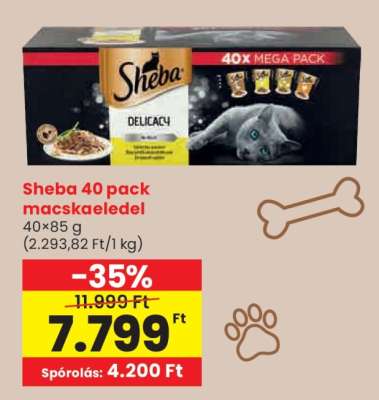 Sheba 40 pack macskaeledel