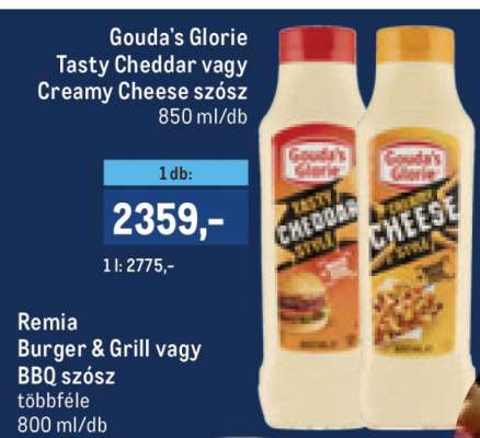 Gouda's Glorie Tasty Cheddar vagy Creamy Cheese szósz