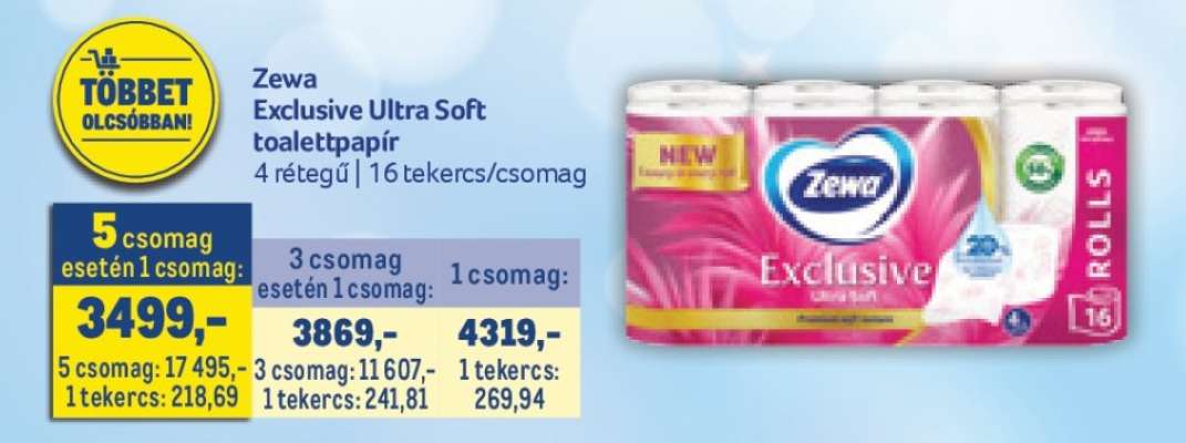 Zewa Exclusive Ultra Soft toalettpapír
