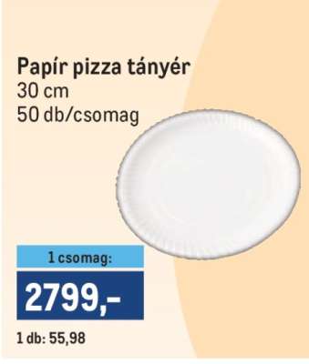 Papír pizza tányér