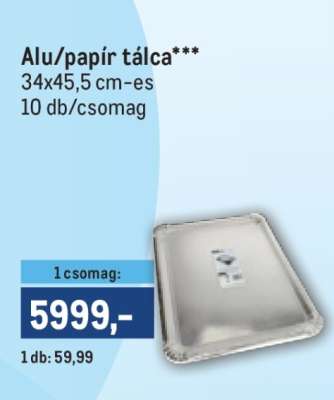 Alu/papír tálca