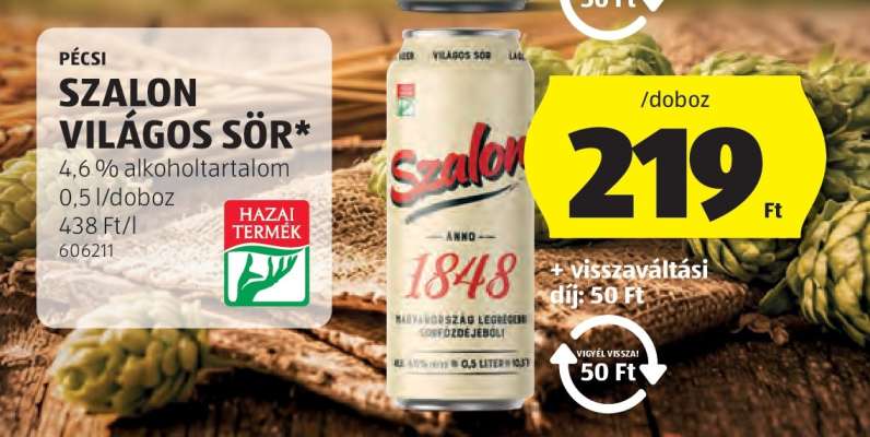 Pécsi Szalon Világos Sör