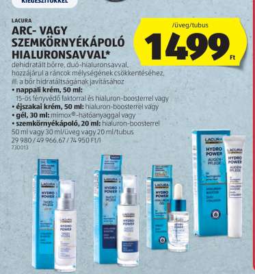 Lacura Arc- vagy Szemkörnyékápoló Hialuronsavval