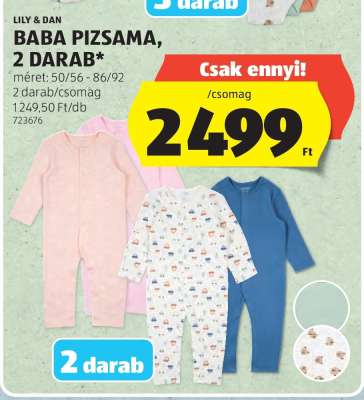 Lily & Dan Baba Pizsama, 2 darab