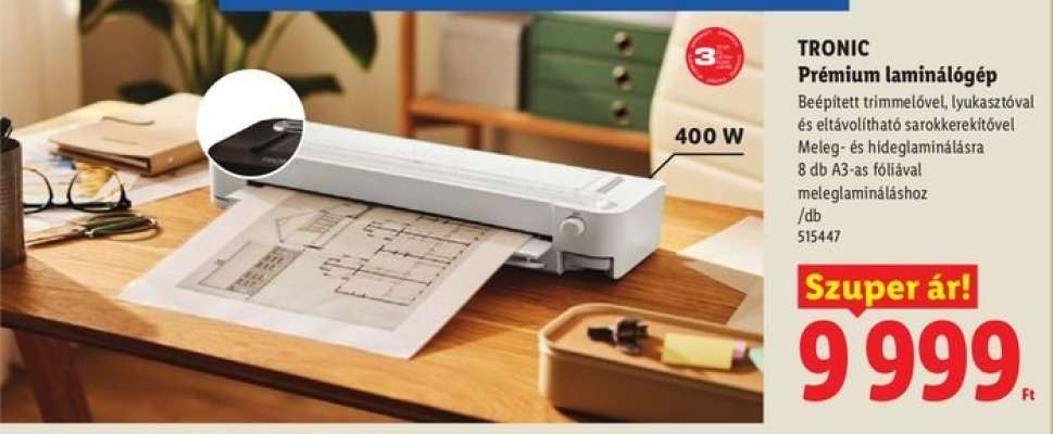 TRONIC Prémium laminálógép