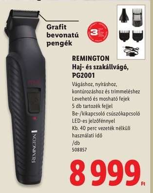 REMINGTON Haj- és szakállvágó, PG2001