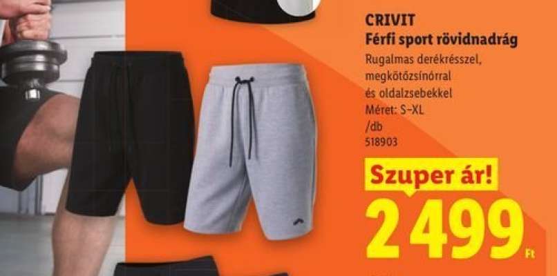 CRIVIT Férfi sport rövidnadrág