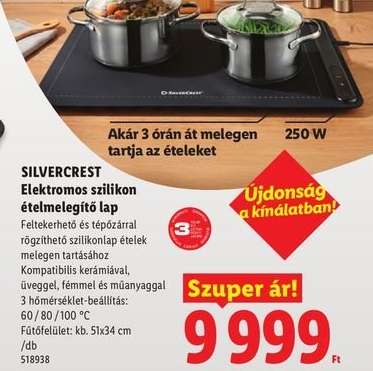 SILVERCREST Elektromos szilikon ételmelegítő lap