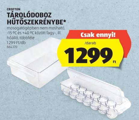 Tárolódoboz hűtőszekrénybe