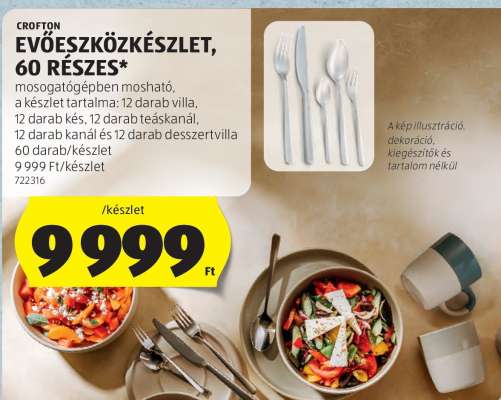 Evőeszközkészlet, 60 részes