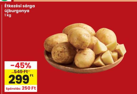 Étkézési sárga újburgonya