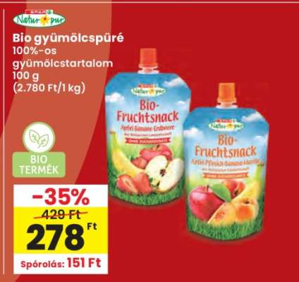 Bio gyümölcspüré