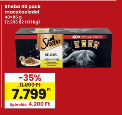 Sheba 40 pack macskaeledel