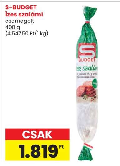 S-BUDGET ízes szalámi