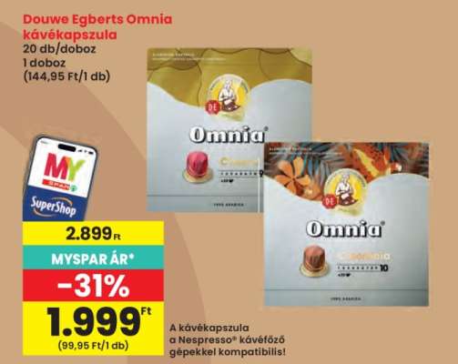 Douwe Egberts Omnia kávékapszula