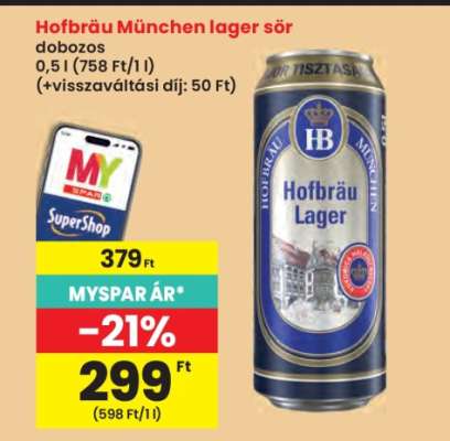 Hofbräu München lager sör