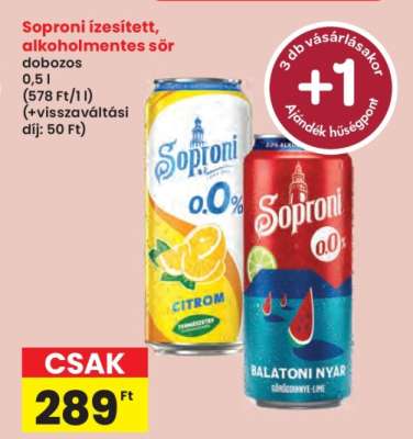 Soproni ízesített, alkoholmentes sör