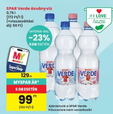 SPAR Verde ásványvíz