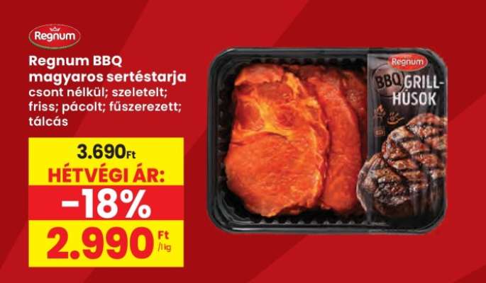 Regnum BBQ magyaros sertéstarja