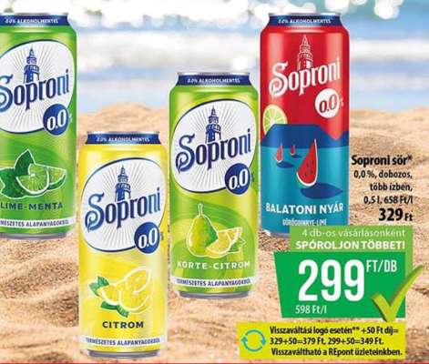 Soproni sör 0,0%