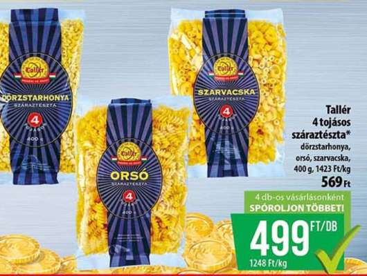 Tallér 4 tojásos száraztészta