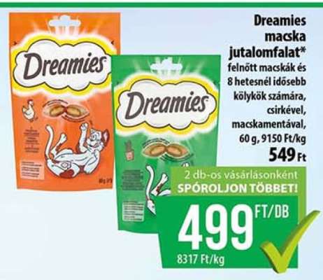 DREAMIES Macska jutalomfalat