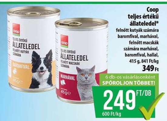 Coop teljes értékű állateledel