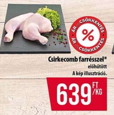 Csirkecomb farrésszel