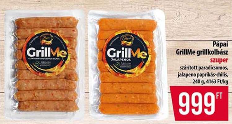 Pápai GrillMe grillkolbász