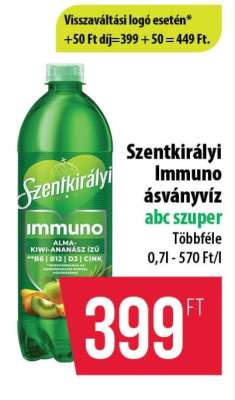 Szentkirályi Immuno ásványvíz
