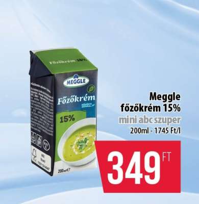 Meggle főzőkrém 15%