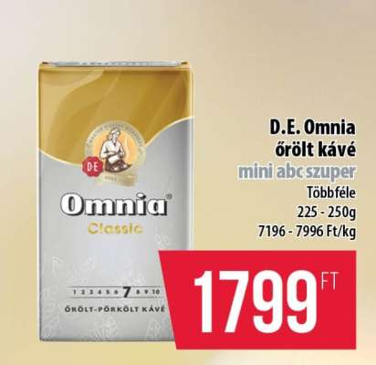 D.E. Omnia őrölt kávé