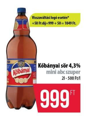 Kőbányai sör 4,3%