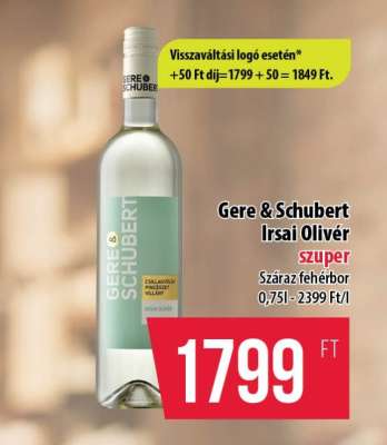 Gere Schubert Irsai Olivér