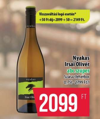 NYAKAS Irsai Olivér*