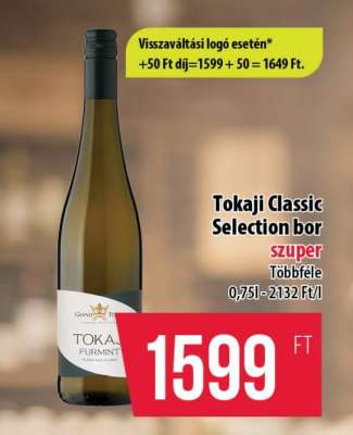Tokaji Classic Selection bor