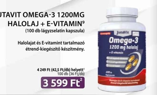 JUTAVIT OMEGA-3 1200MG HALOLAJ + E-VITAMIN